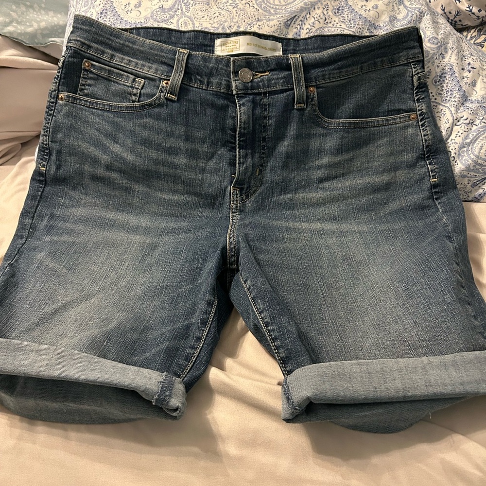 Signature by Levi Strauss Blue Denim Shorts